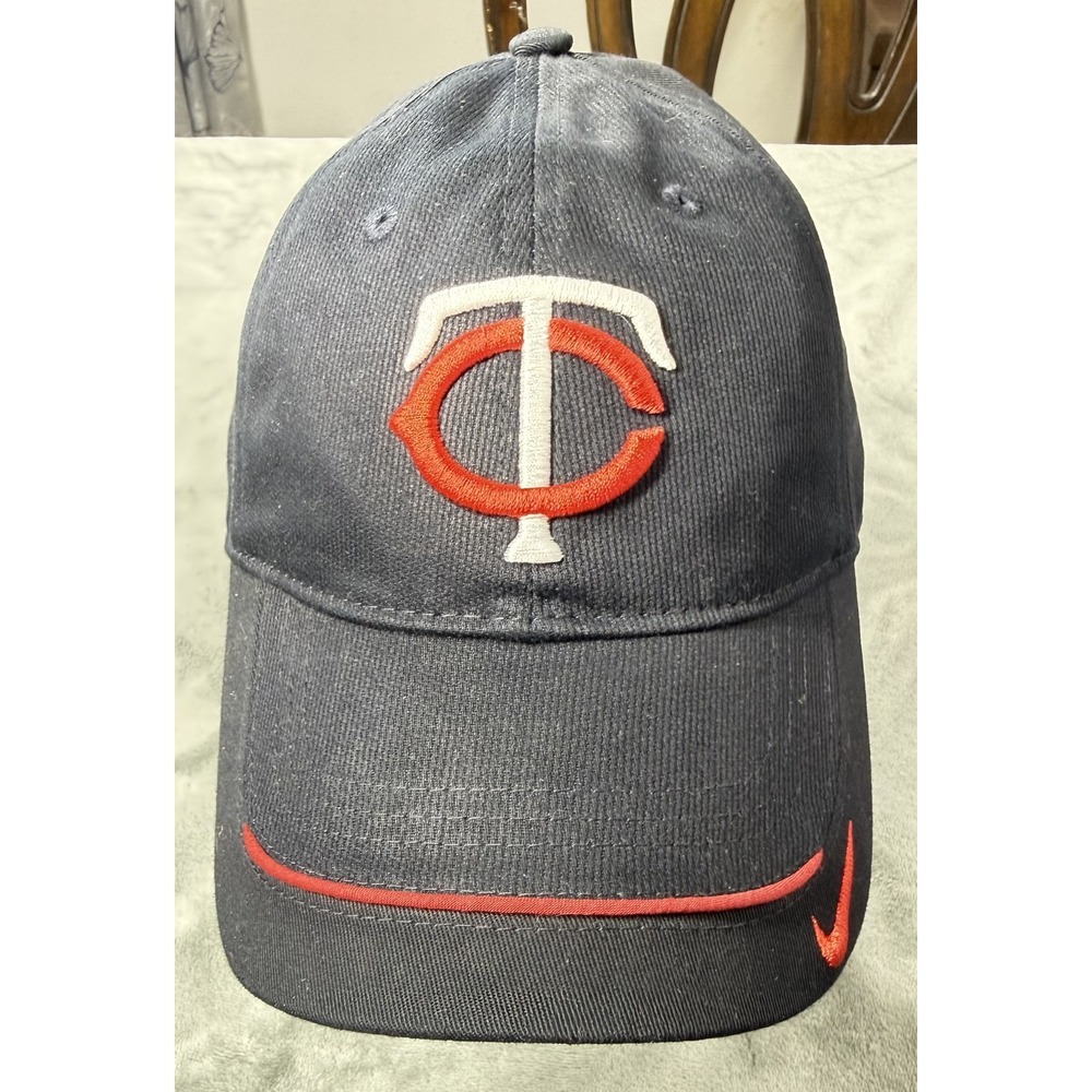 Minnesota Twins Hat Cap‎ Strap Back Mens One Size Navy MLB Baseball Nike TC Logo